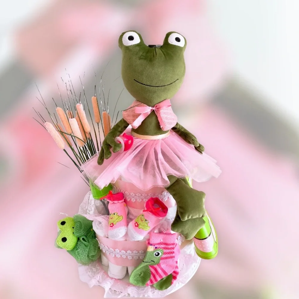 Frog Diaper Cake
